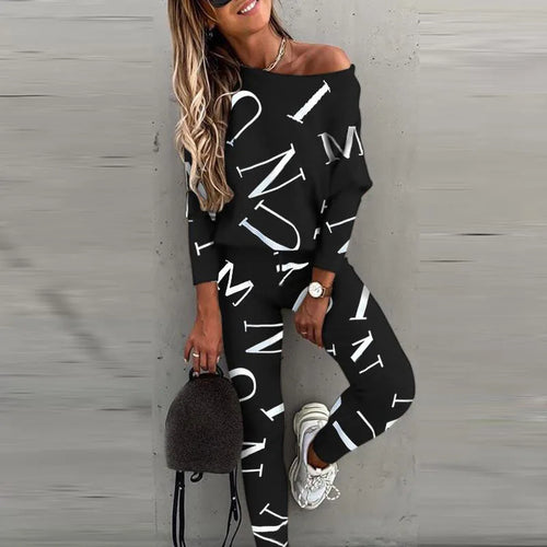 Letters Printed Tracksuit - Tracksuit Heaven